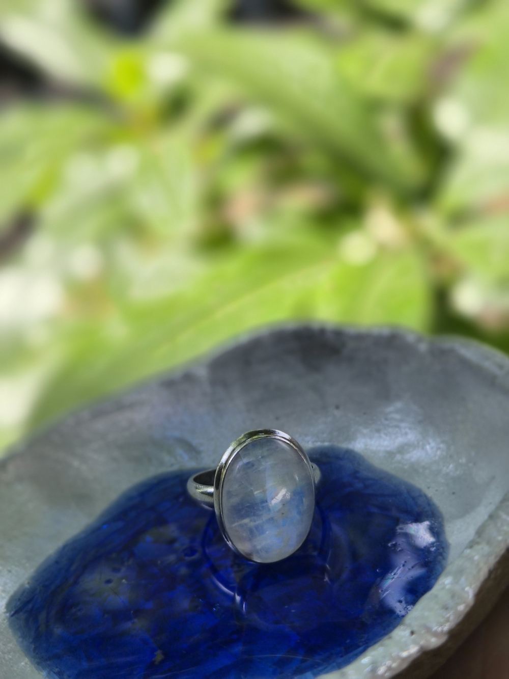 Pre-loved Sterling Silver Moonstone Oval Ring